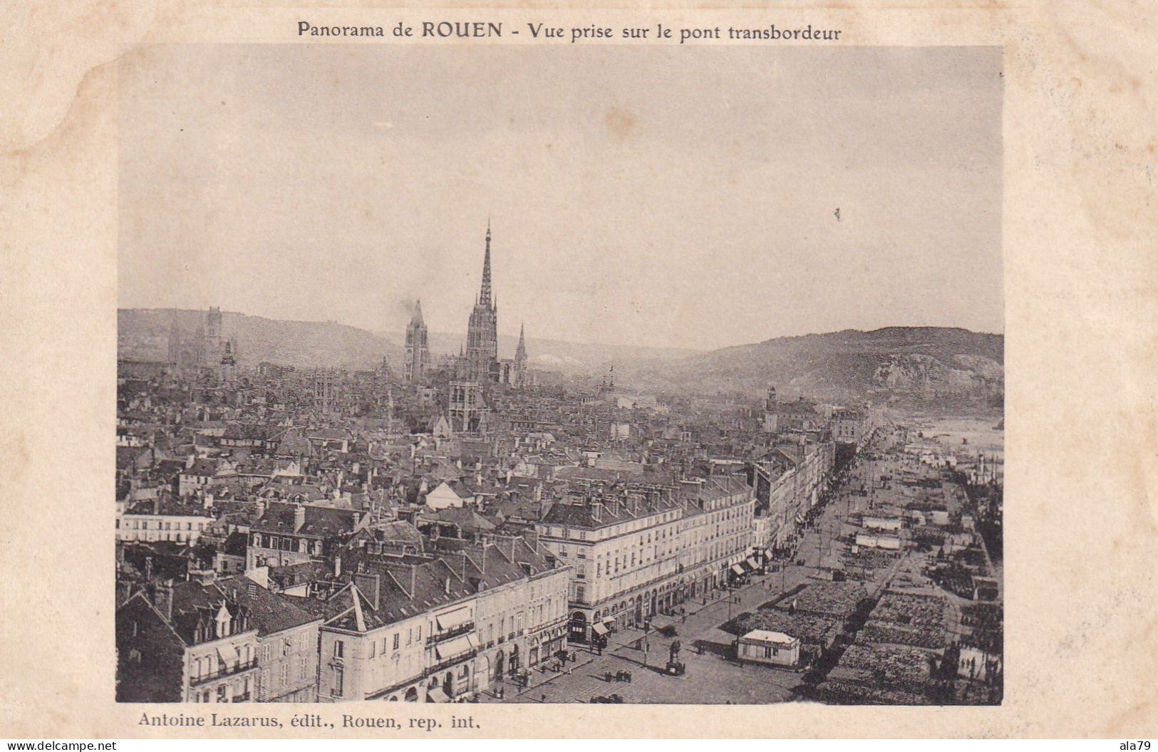 Panorama De Rouen Vue Prise Sur  Le  Pont Transbordeur - Rouen