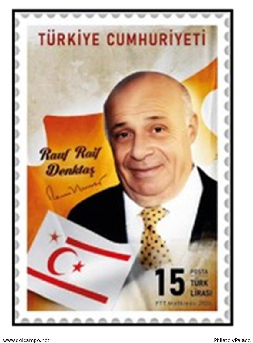 TURKEY 2024  Rauf Denktaş Former President Of Northern Cyprus,Flag,Lawyer,Photography Hobby, 1v Mint, MNH (**) - Neufs