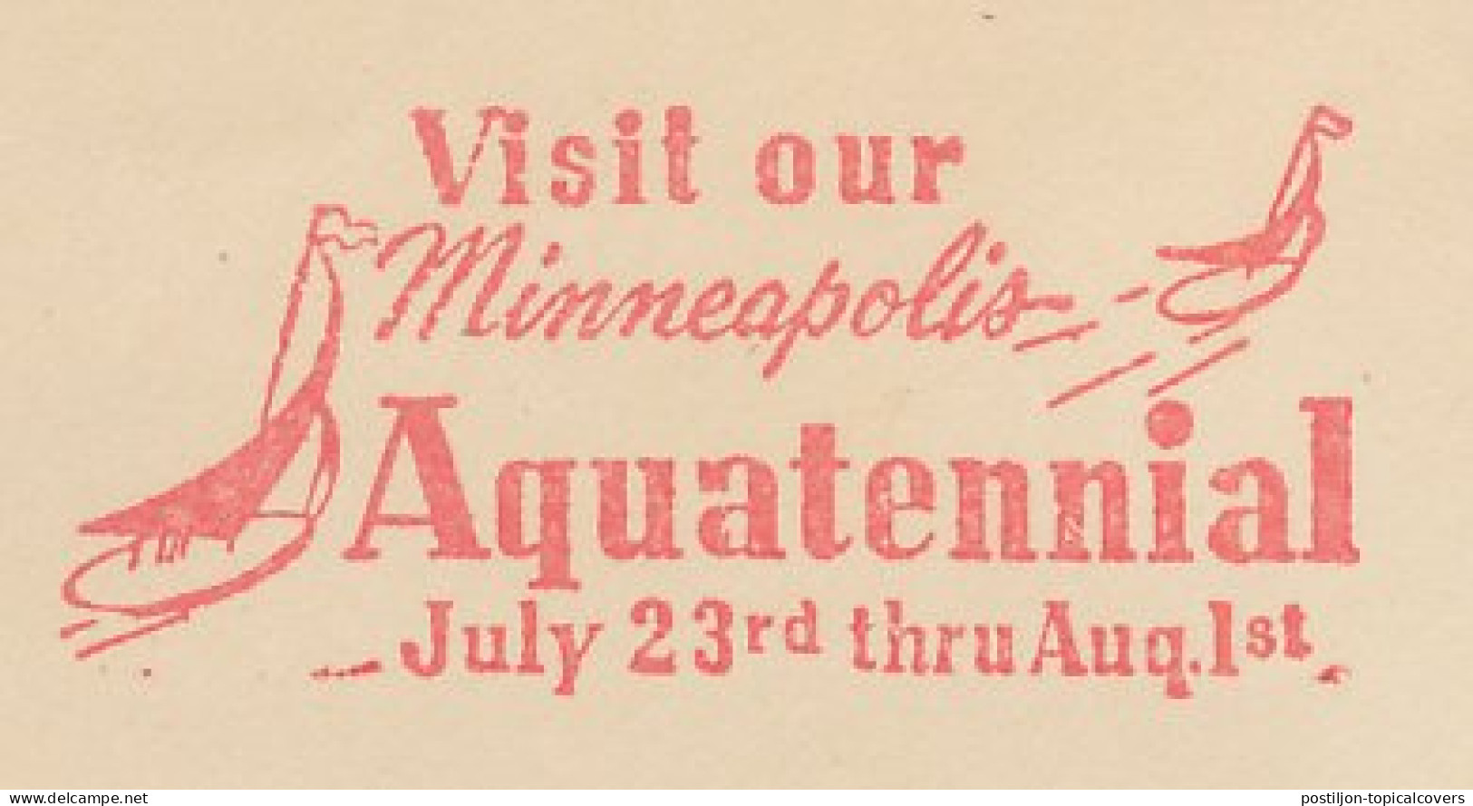 Meter Cut USA 1948 Minneapolis Aquatennial 1948 - Autres & Non Classés