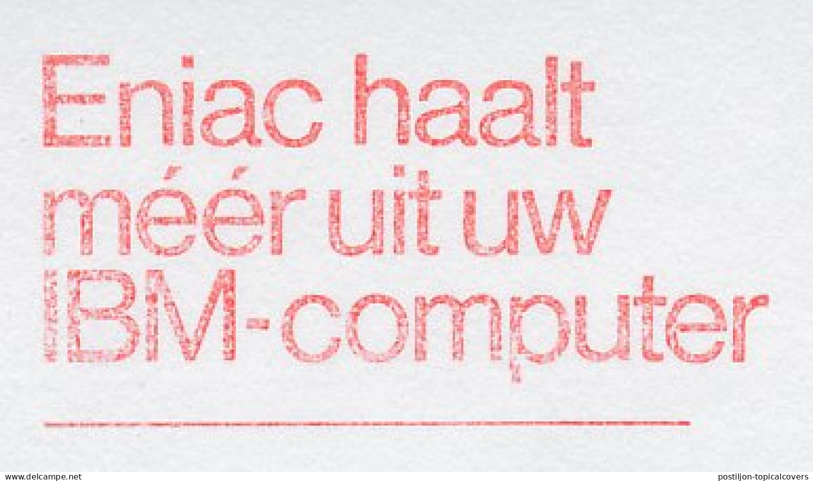 Meter Cut Netherlands 1994 IBM Computers - Eniac - Informatik