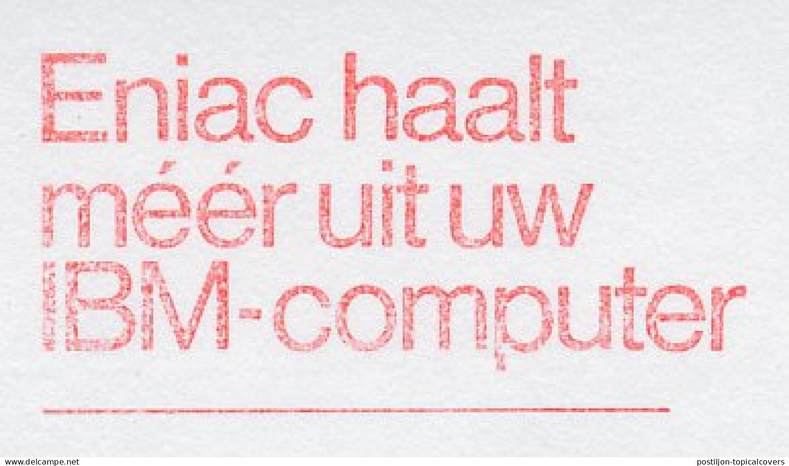 Meter Cut Netherlands 1994 IBM Computers - Eniac - Informatique