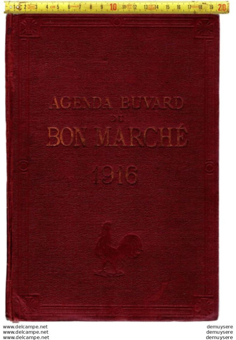 BOEK 003 - AGENDA BUVARD DU BON MARCHE 1916 - Hardcover - 246 PAGER - AVEC PLAN DE PARIS - BON ETAT - Grand Format : 1901-20