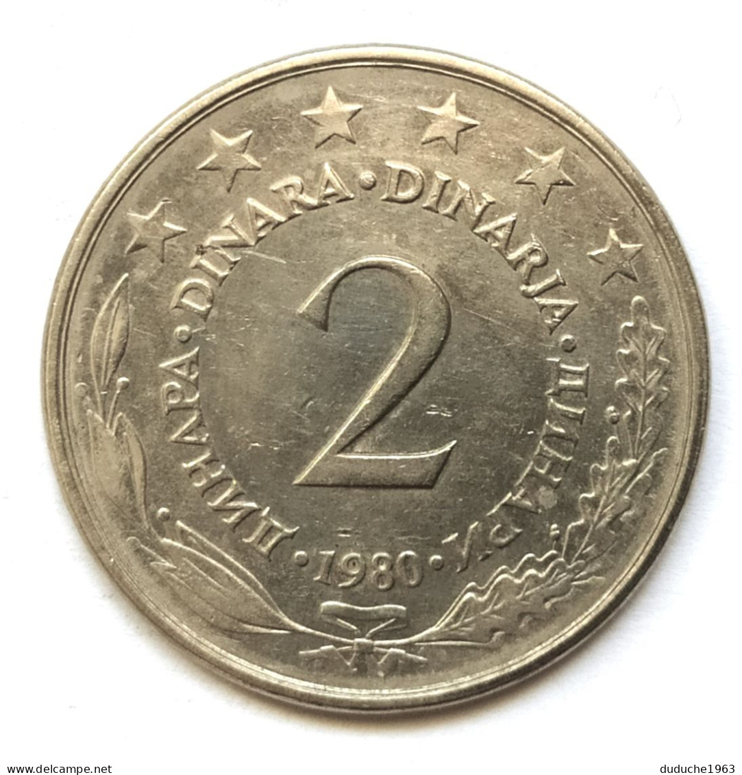 Yougoslavie - 2 Dinar 1980 - Yougoslavie