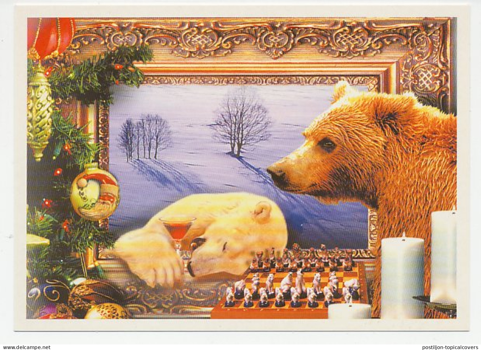 Postal Stationery Russia 2000 Chess - Polar Bear - Bear - Unclassified