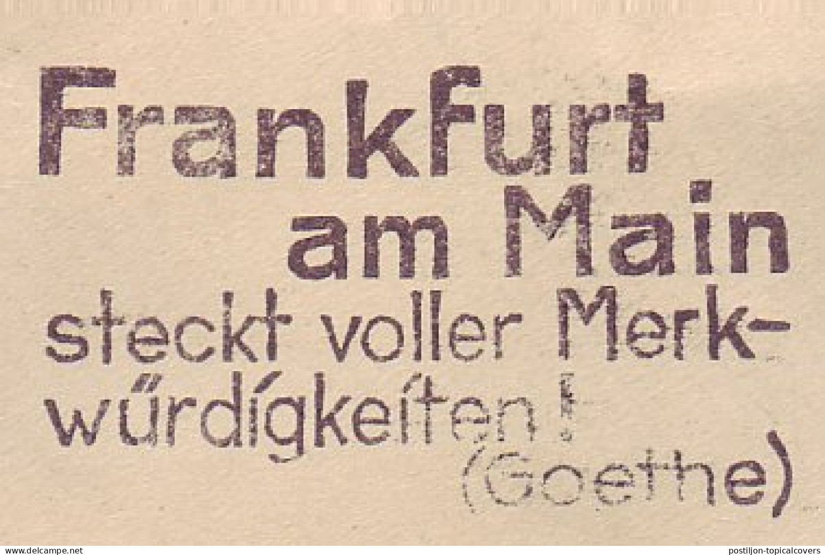 Cover / Postmark Deutsches Reich / Germany 1930 Johann Wolfgang Goethe - Writer - Ecrivains