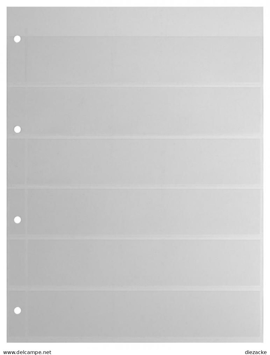 Kobra Einsteckblätter Klar E16 Mit 6 Streifen (10er Pack) Neu ( - Autres & Non Classés
