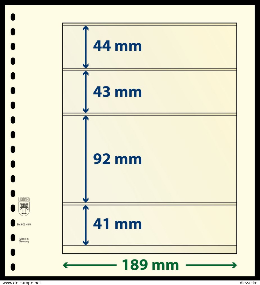 Lindner T - Blanko Blätter 802415P (10er Packung) Neuwertig (VD372 - Blank Pages