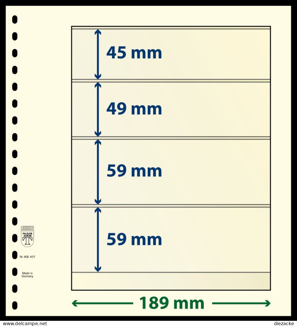 Lindner T - Blanko Blätter 802407P (10er Packung) Neuwertig (VD498 - Vírgenes