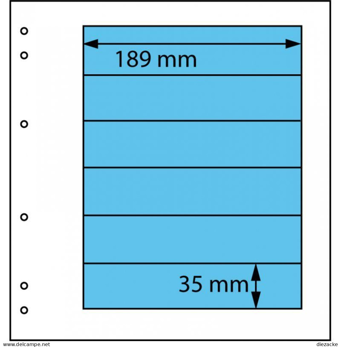 Schaubek Blankoblätter Gelblich-weiß 6 Taschen, 5 Blatt SBL15-5 Neu ( - Blank Pages