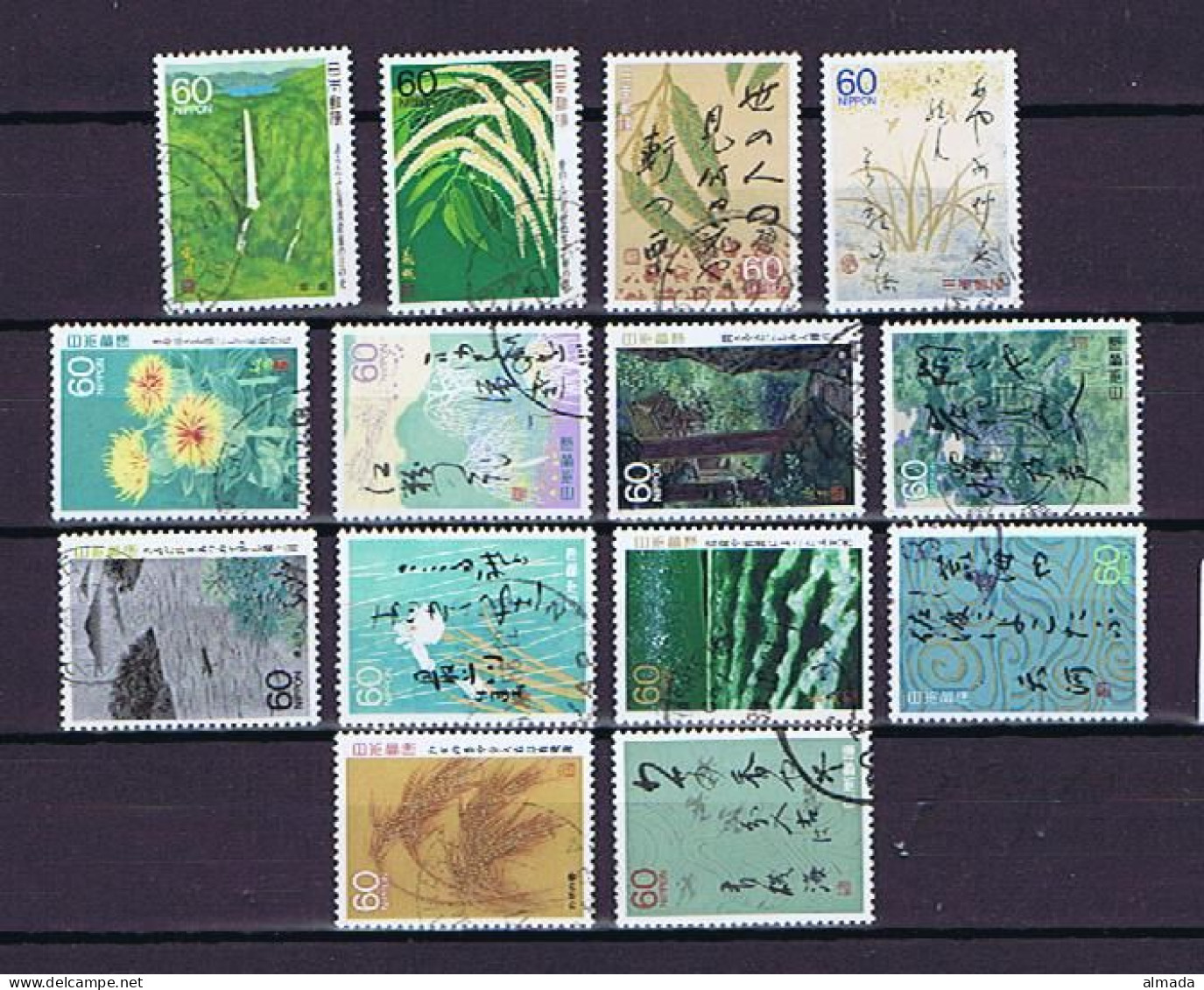 Japan 1987-1988: Oku No Hosomichi, 14 Diff. Used, 14 Versch. Gestempelt - Gebruikt