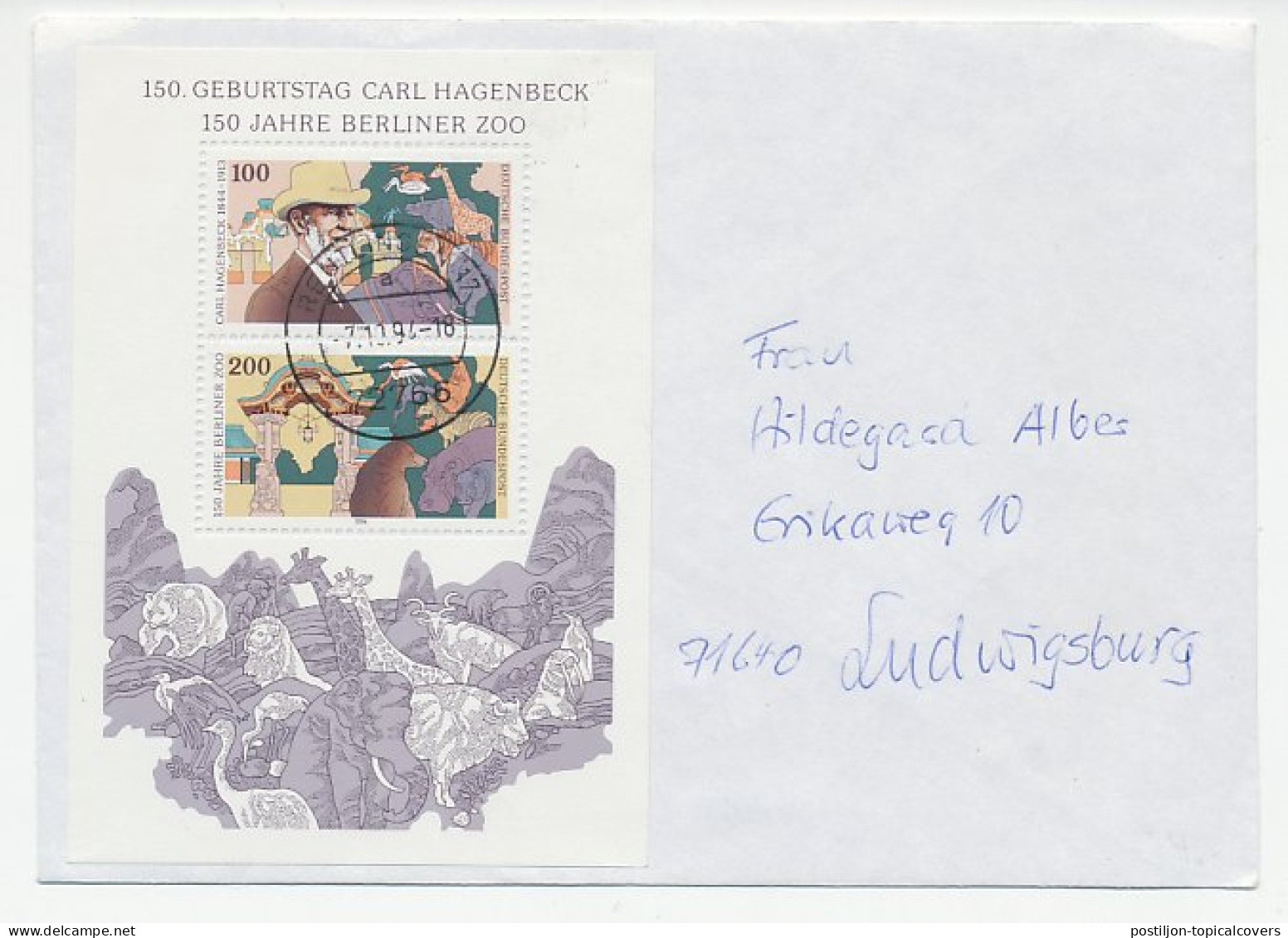 Cover Germany 1994 Zoo Berlin - Carl Hagenbeck - Autres & Non Classés