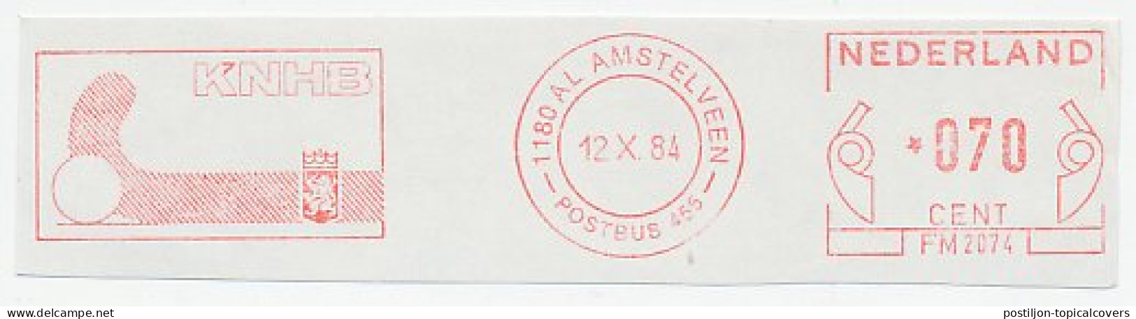 Meter Cut Netherlands 1984 Hockey - Autres & Non Classés