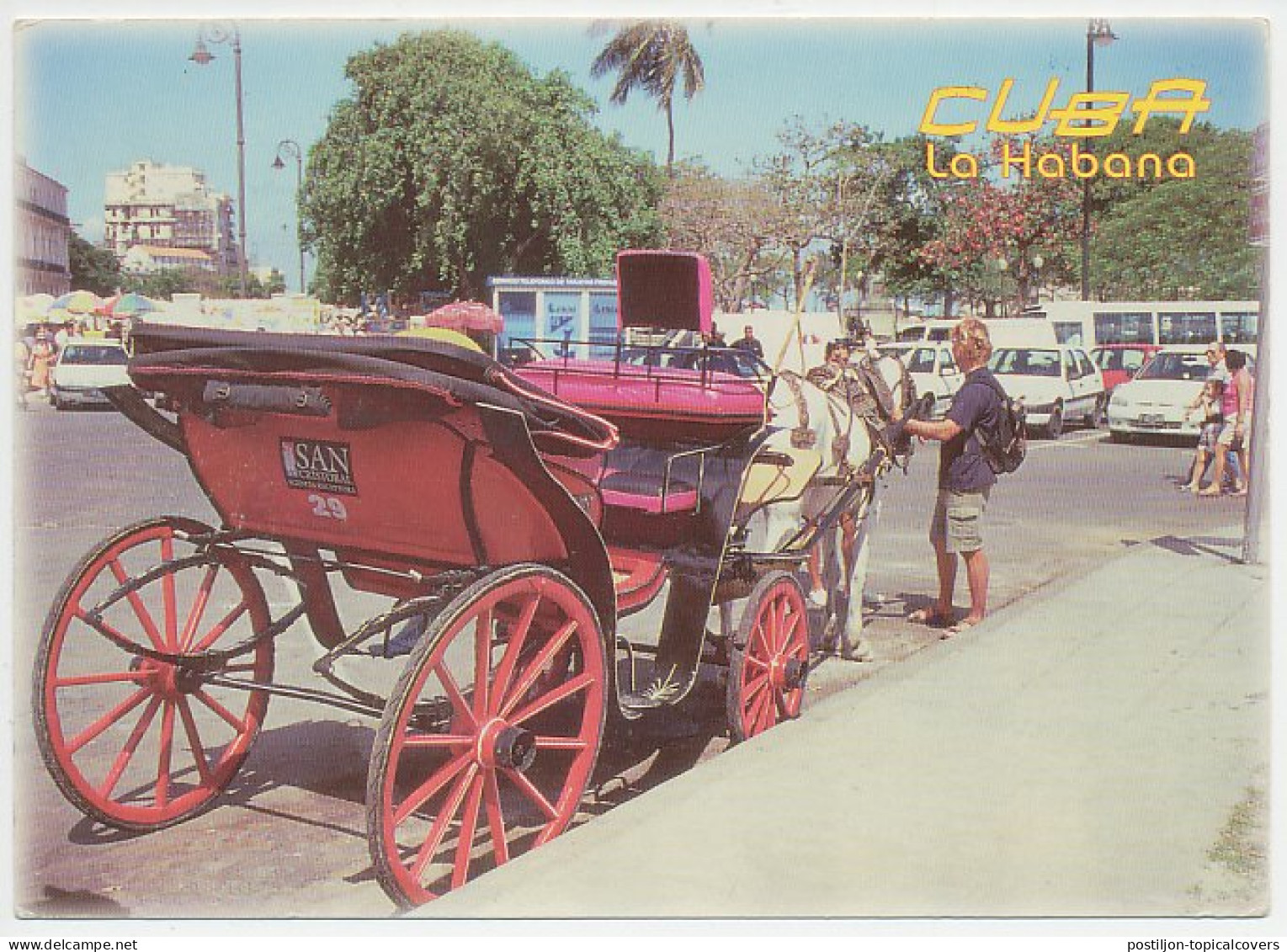 Postal Stationery Cuba 2000 Horse - Coach - Carriage - Paardensport