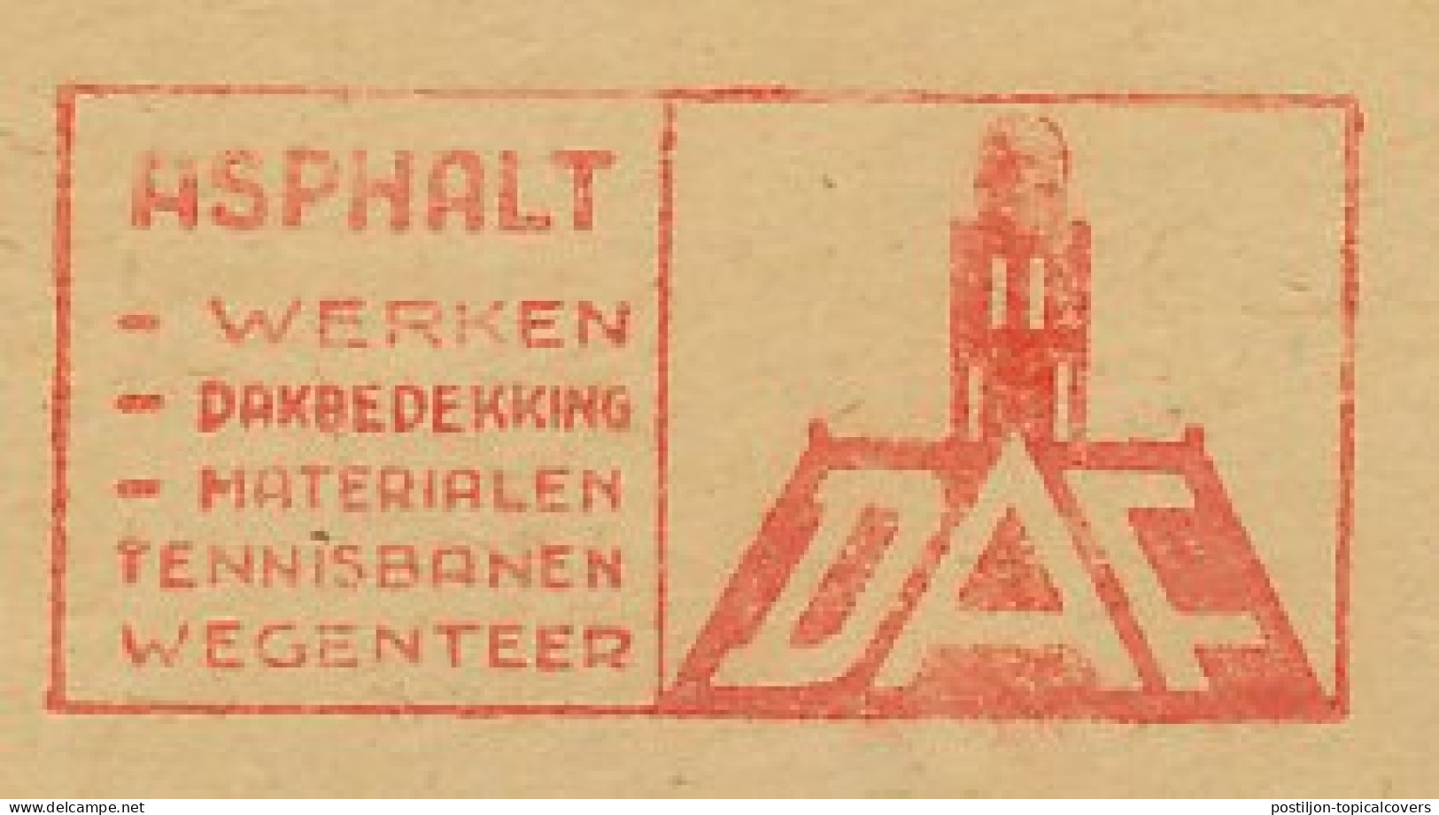 Meter Cut Netherlands 1948 Tennis Court - Asphalt  - Autres & Non Classés