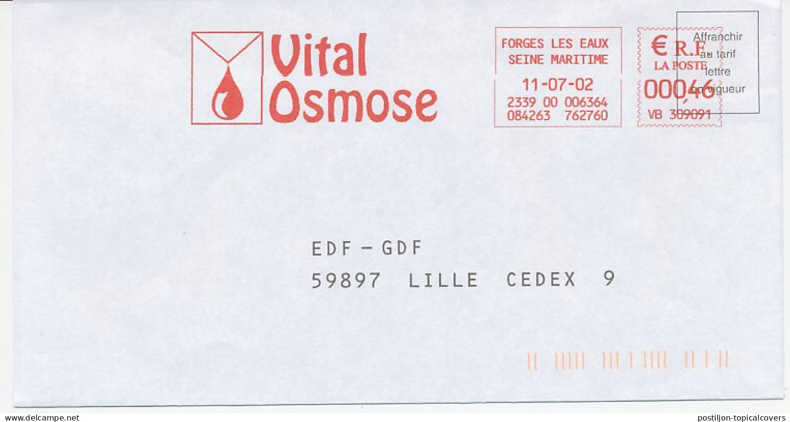 Meter Cover France 2002 Vital Osmose - Other & Unclassified