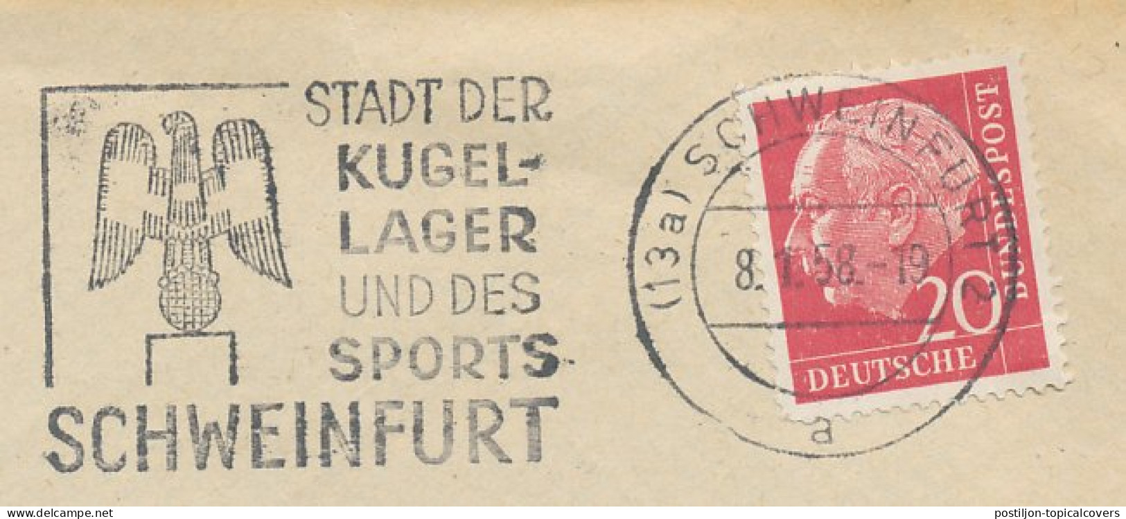 Cover / Postmark Germany 1958 Ball Bearing - Bird - Eagle - Autres & Non Classés