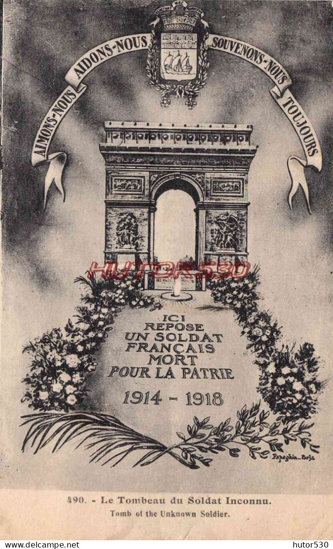 CPA PARIS - L'ARC DE TRIOMPHE - TOMBEAU DU SOLDAT INCONNU - Arc De Triomphe