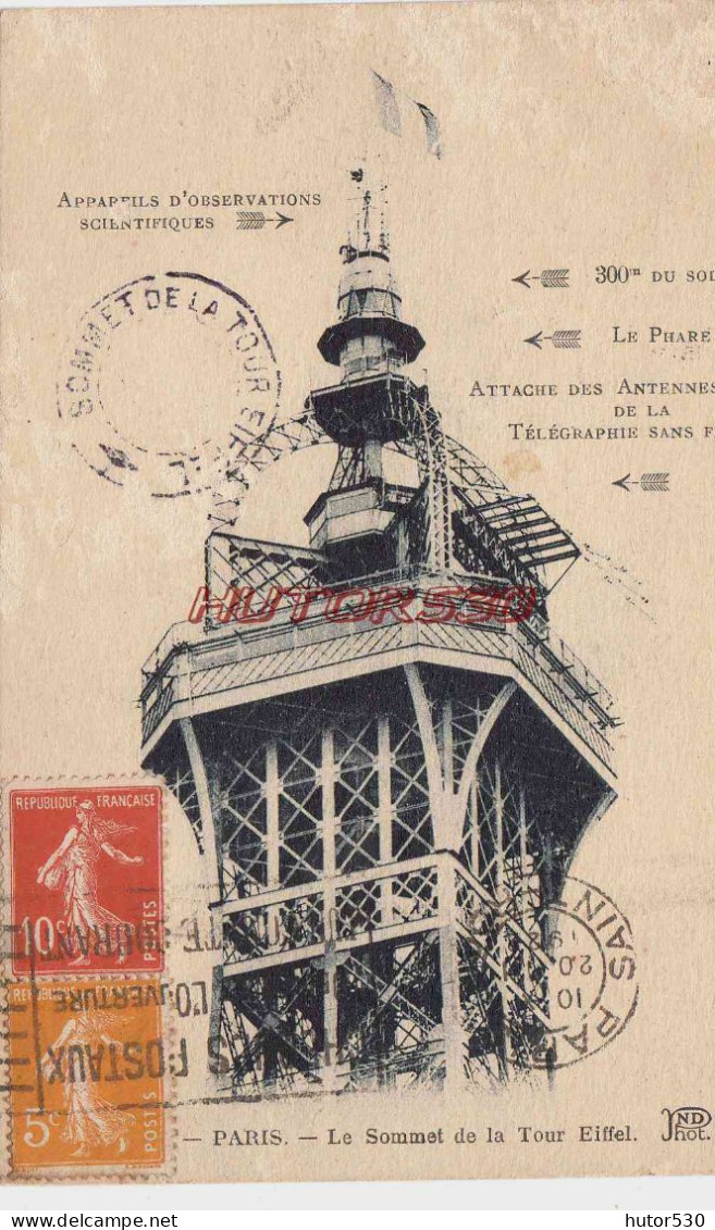 CPA PARIS - LA TOUR EIFFEL - LE SOMMET - Eiffelturm