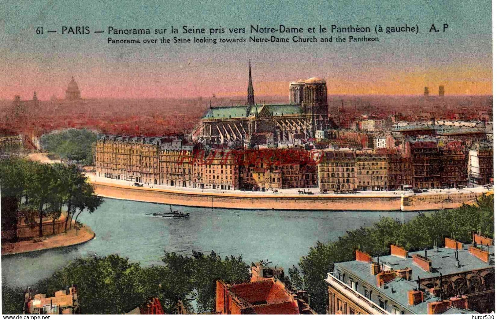 CPA PARIS - PANORAMA - Mehransichten, Panoramakarten