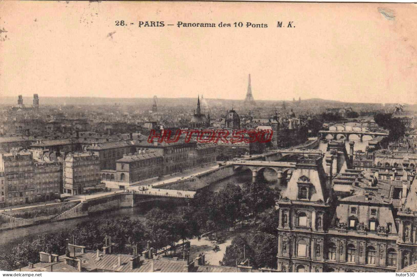 CPA PARIS - PANORAMA DES 10 PONTS - Panorama's