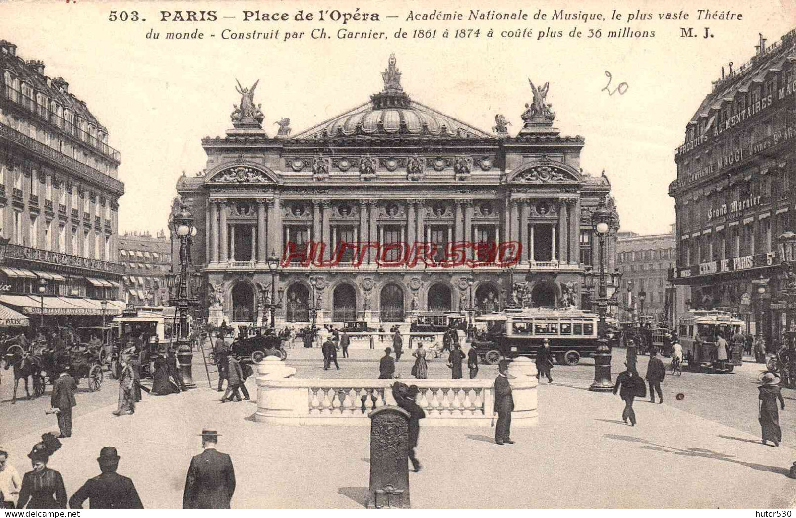 CPA PARIS - PLACE DE L'OPERA - Places, Squares