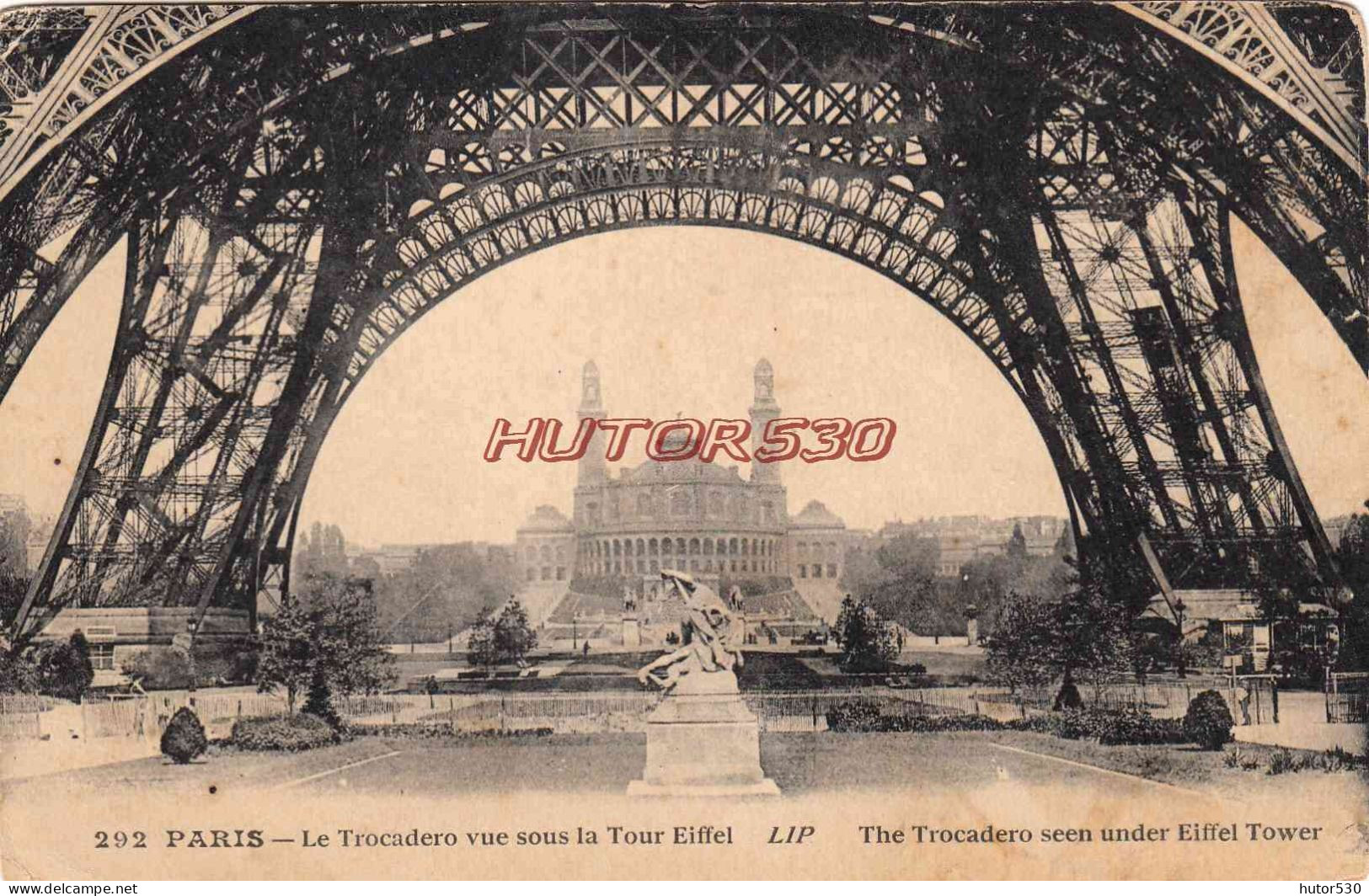 CPA PARIS - LA TOUR EIFFEL ET TROCADERO - Eiffelturm