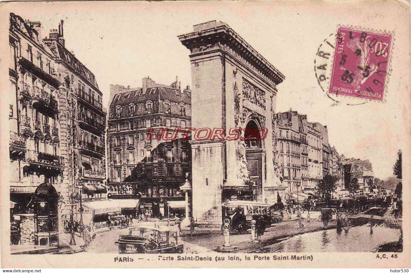 CPA PARIS - PORTE SAINT DENIS - Autres Monuments, édifices