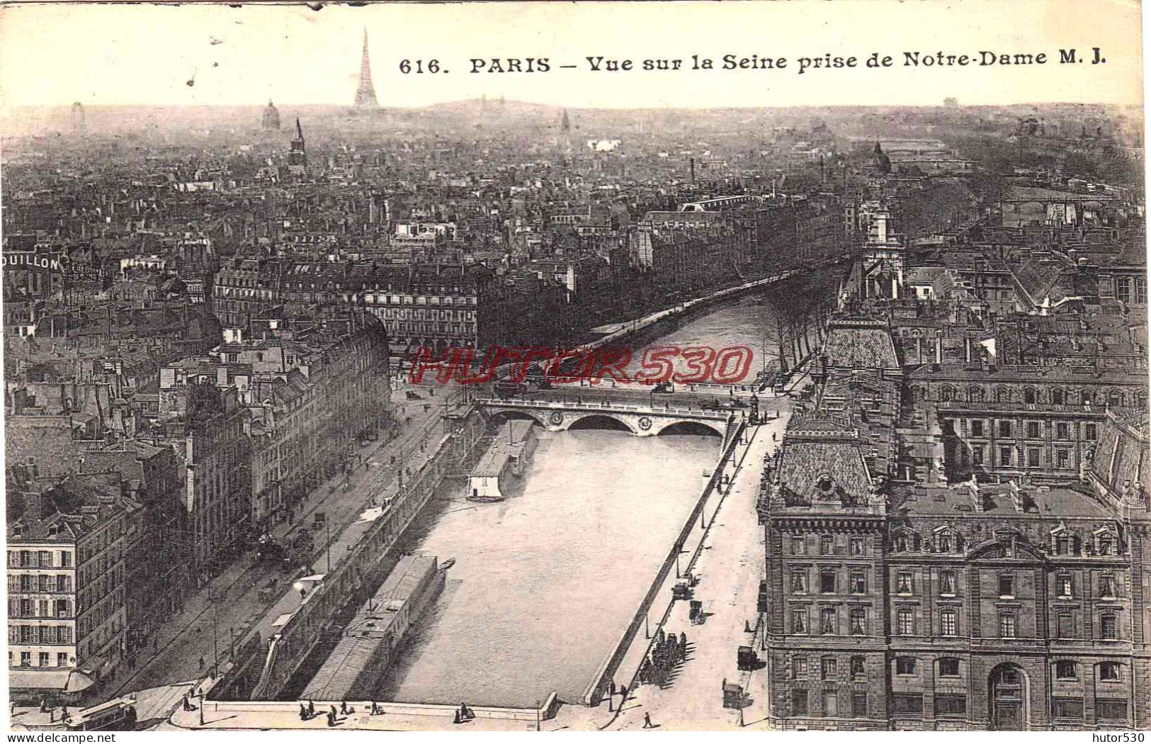 CPA PARIS - VUE SUR LA SEINE - La Seine Et Ses Bords