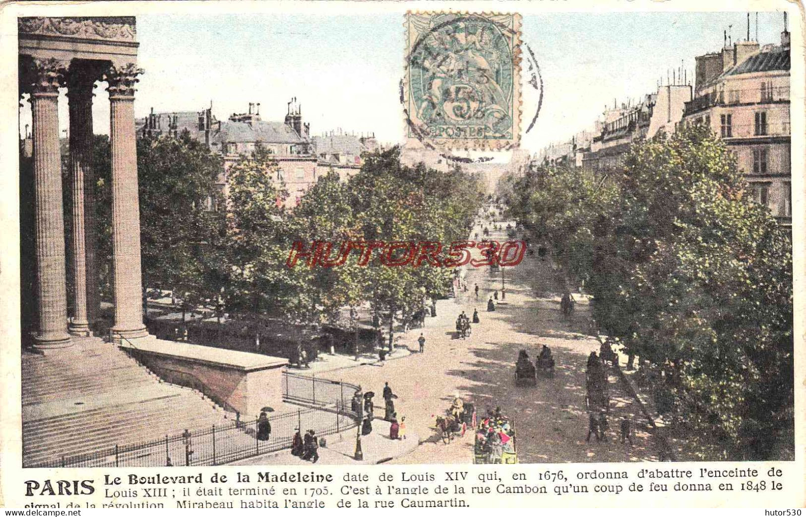CPA PARIS - BOULEVARD DE LA MADELEINE - Other & Unclassified