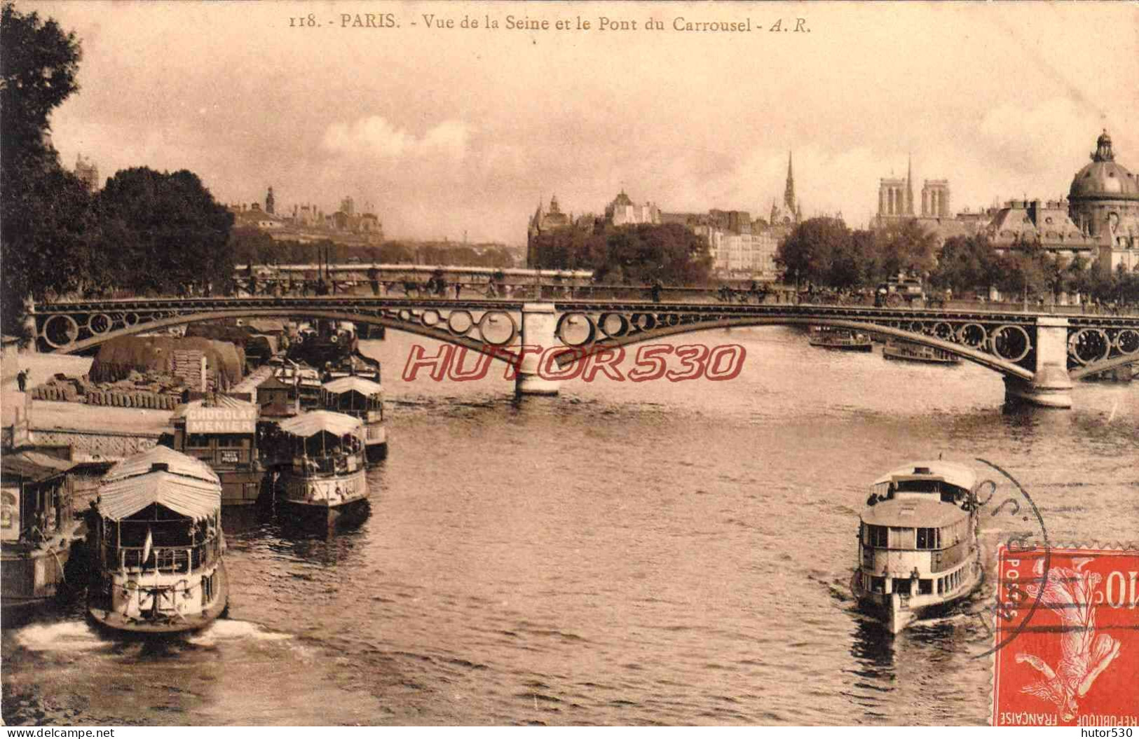 CPA PARIS - VUE SUR LA SEINE - La Seine Et Ses Bords