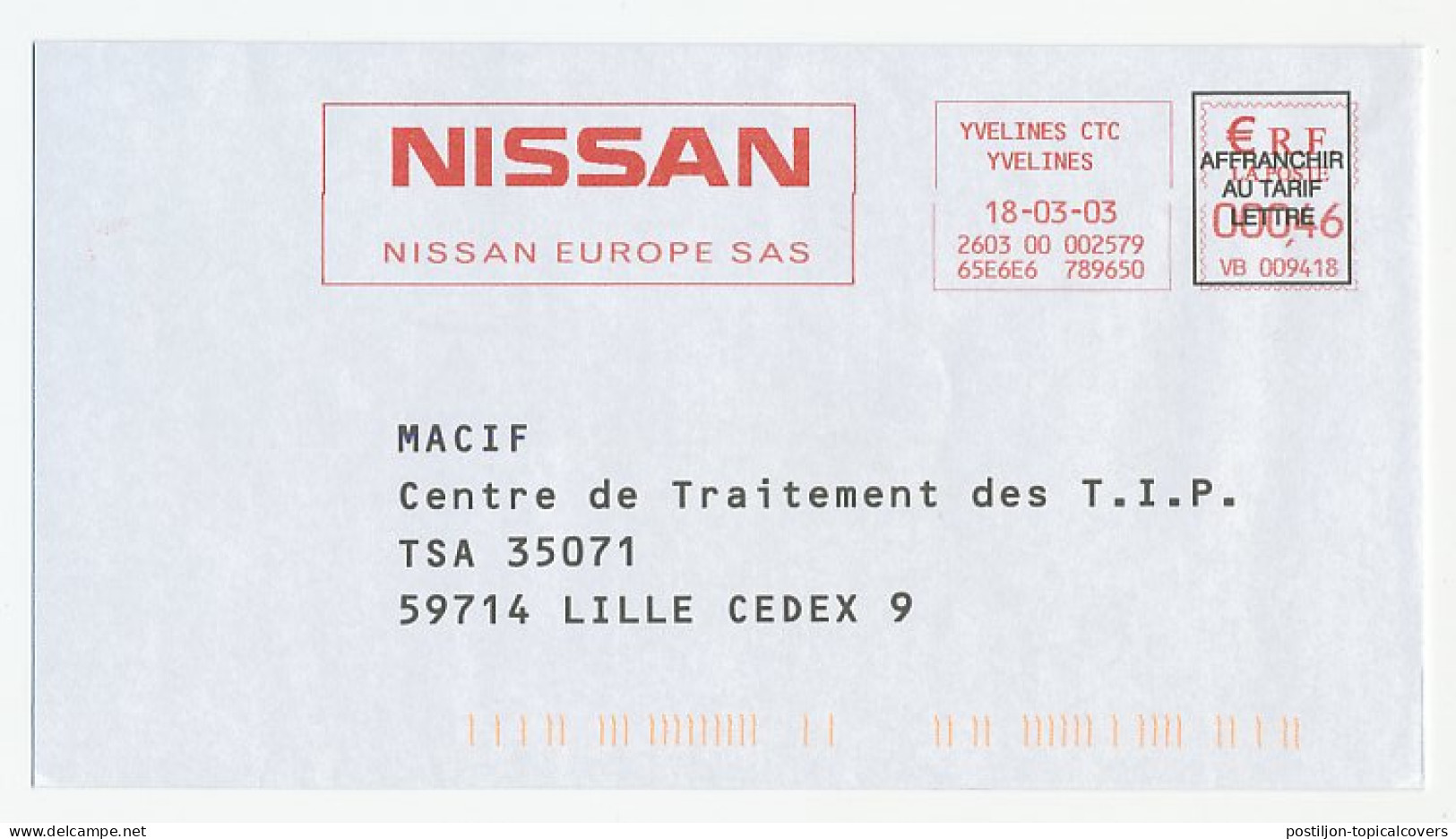 Meter Cover France 2003 Car - Nissan - Autos