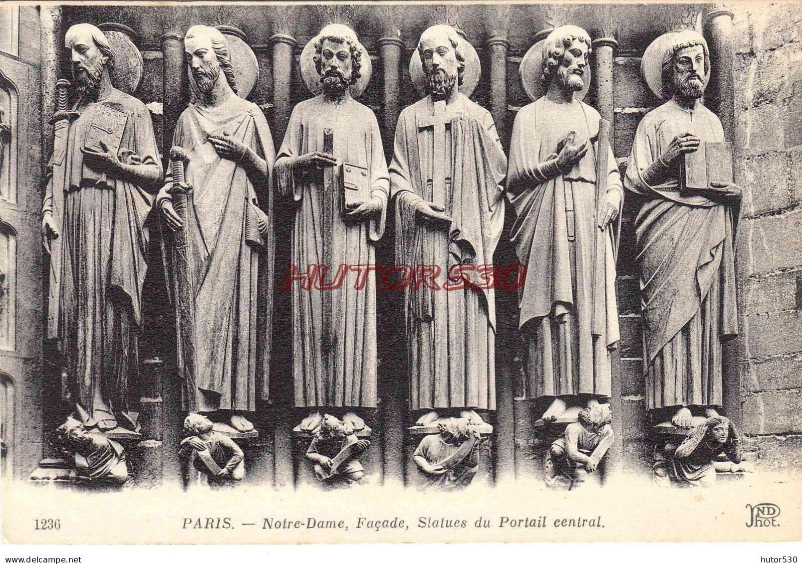 CPA PARIS - NOTRE DAME - FACADE - Notre Dame De Paris