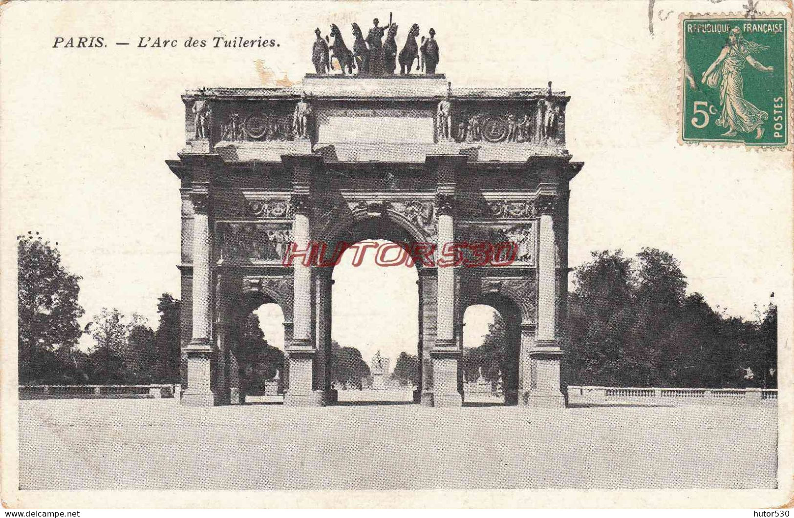 CPA PARIS - L'ARC DES TUILERIES - Arc De Triomphe