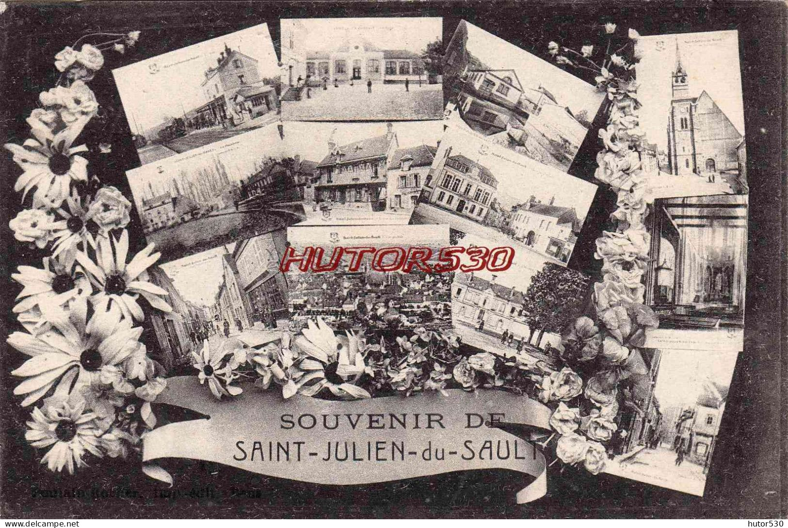 CPA SAINT JULIEN DU SAULT - SOUVENIR - MULTIVUES - Saint Julien Du Sault