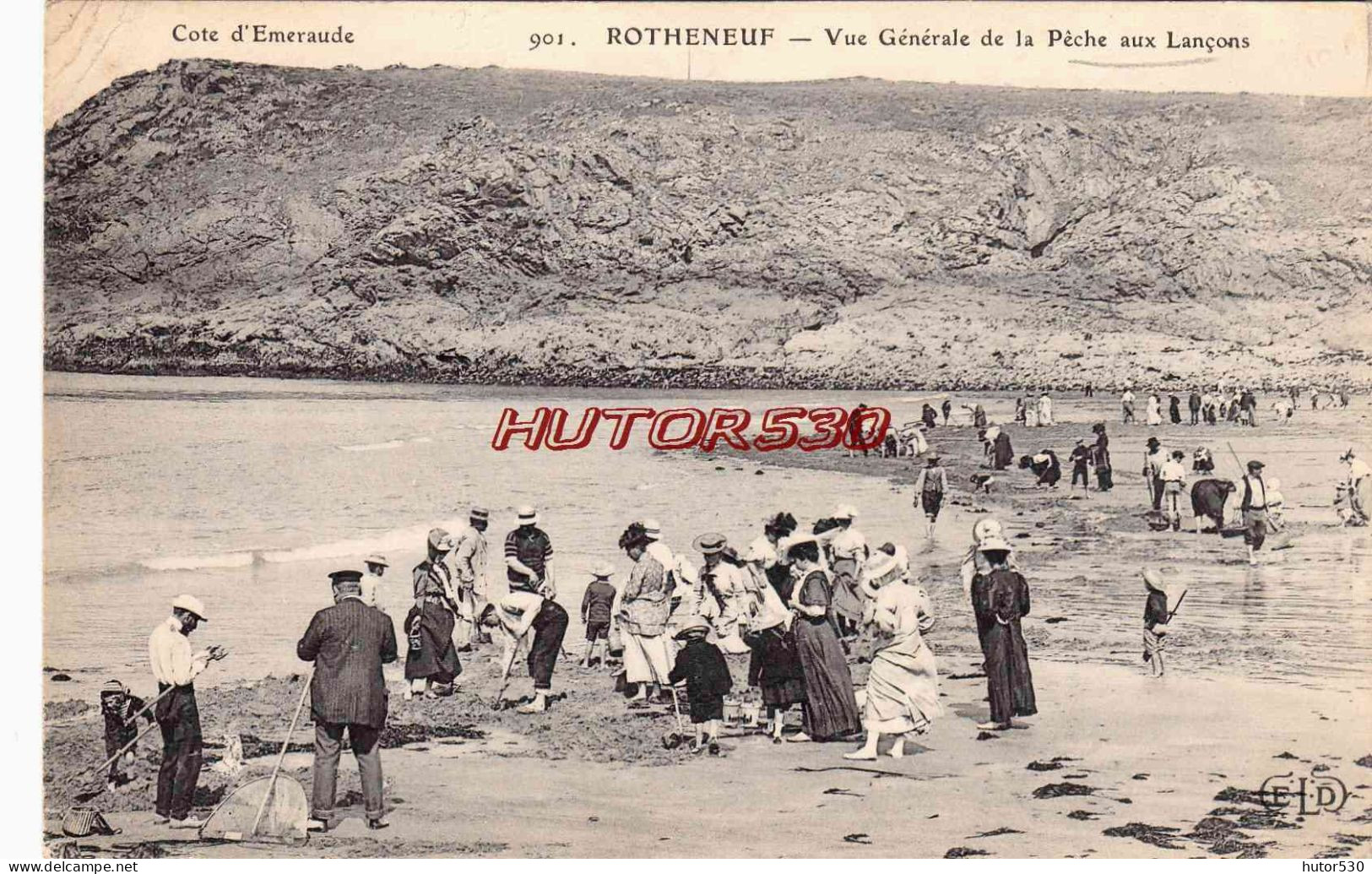 CPA ROTHENEUF - LA PECHE AUX LANCONS - Rotheneuf