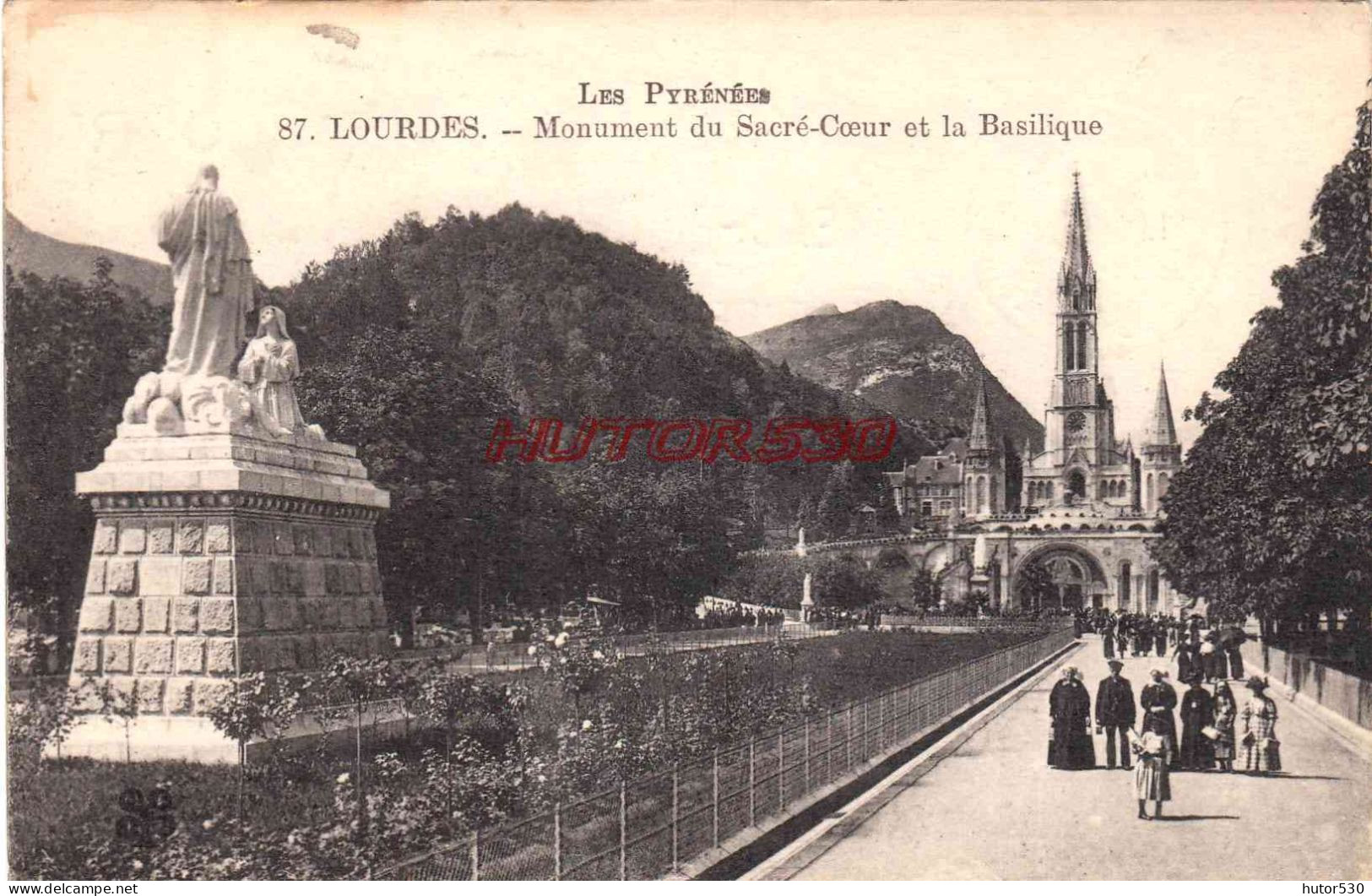 CPA LOURDES - MONUMENT DU SACRE CÂŒUR - Lourdes