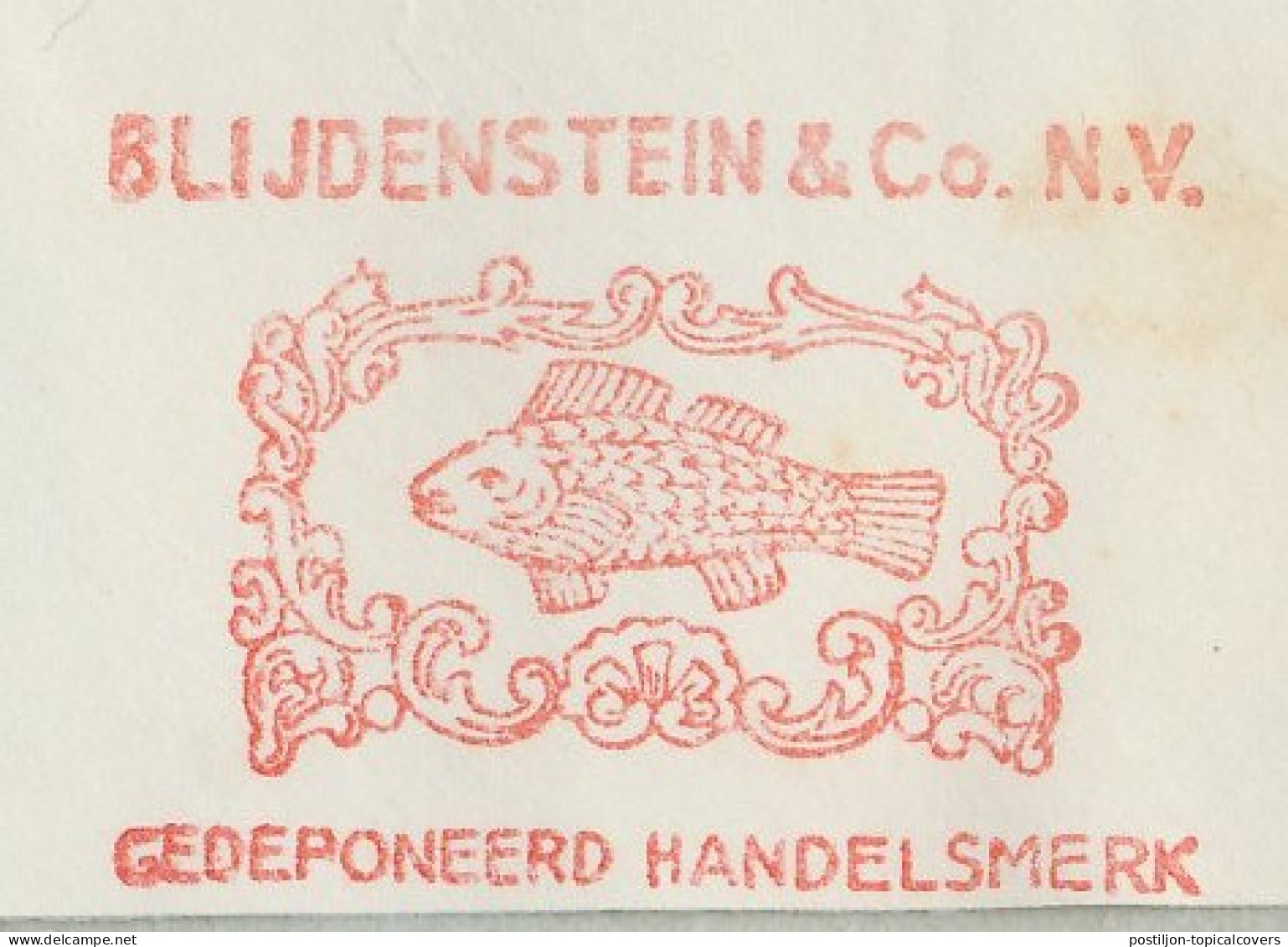 Meter Cover Netherlands 1957 Fish - Poissons