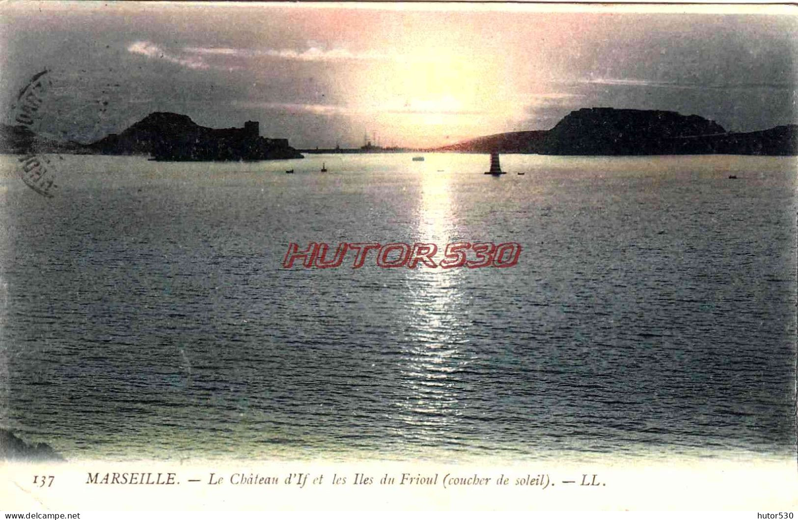 CPA MARSEILLE - LE CHATEAU D'IF - COUCHER DE SOLEIL - Château D'If, Frioul, Islands...