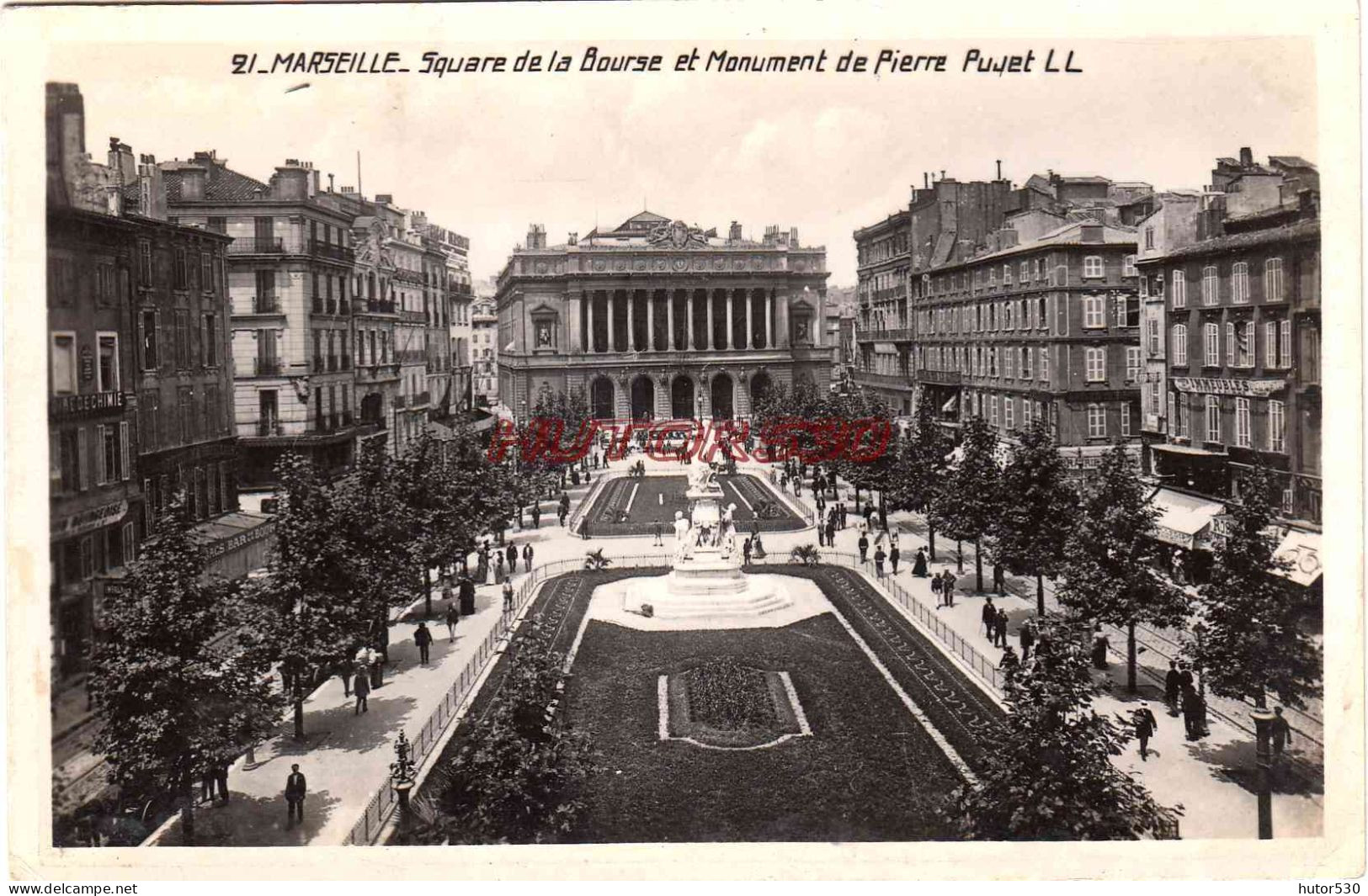 CPA MARSEILLE - SQUARE DE LA BOURSE - Canebière, Stadscentrum