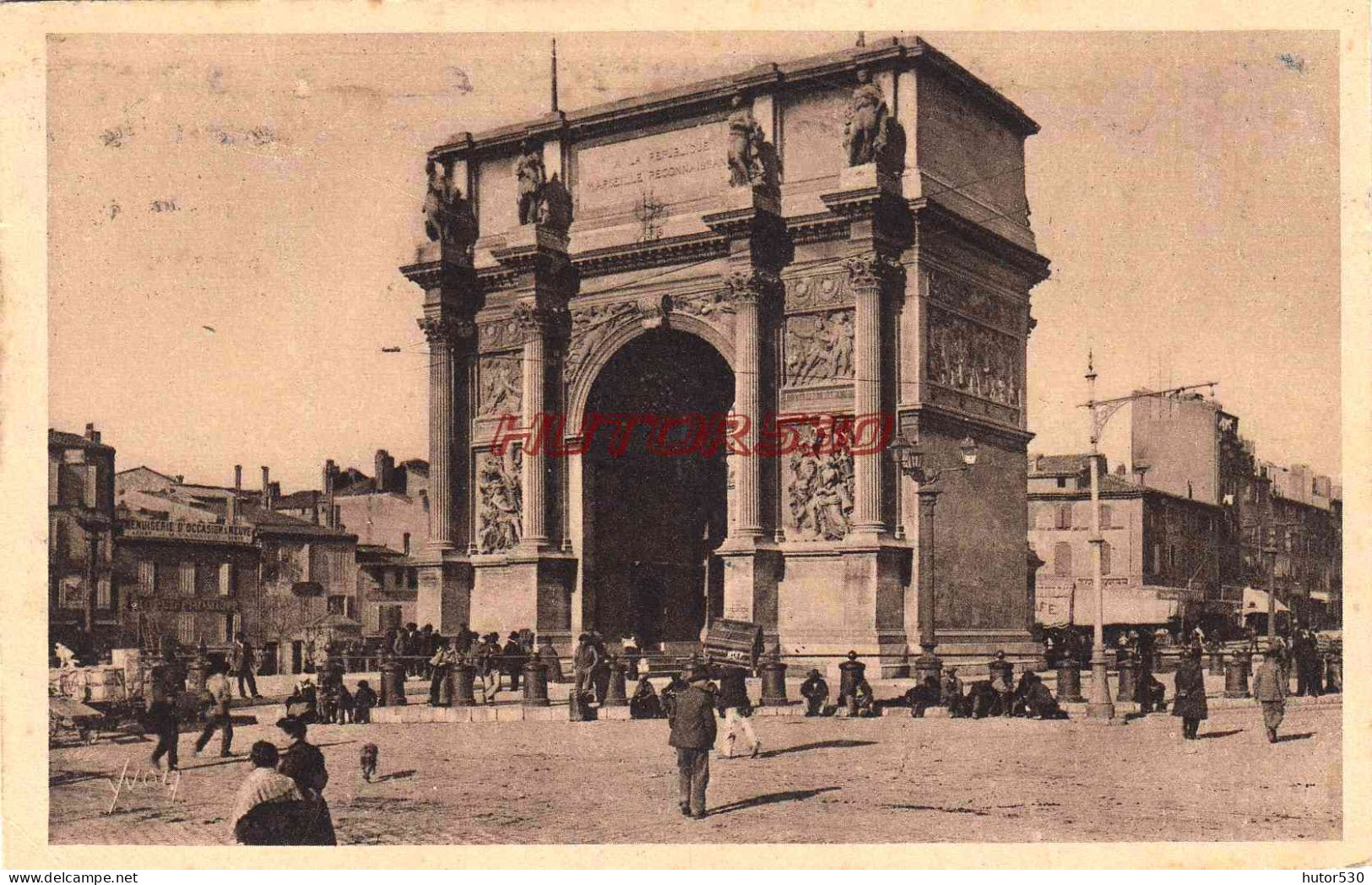 CPA MARSEILLE - LA PORTE D'AIX - Monuments