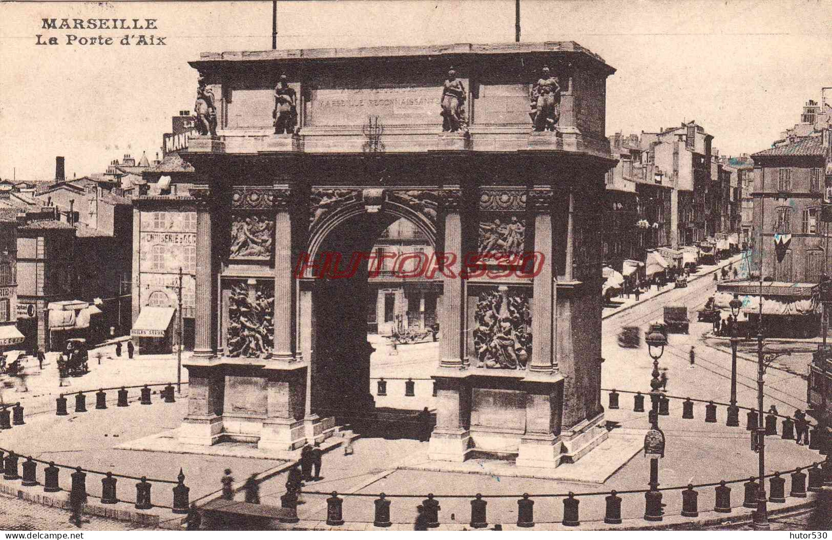 CPA MARSEILLE - LA PORTE D'AIX - Monuments