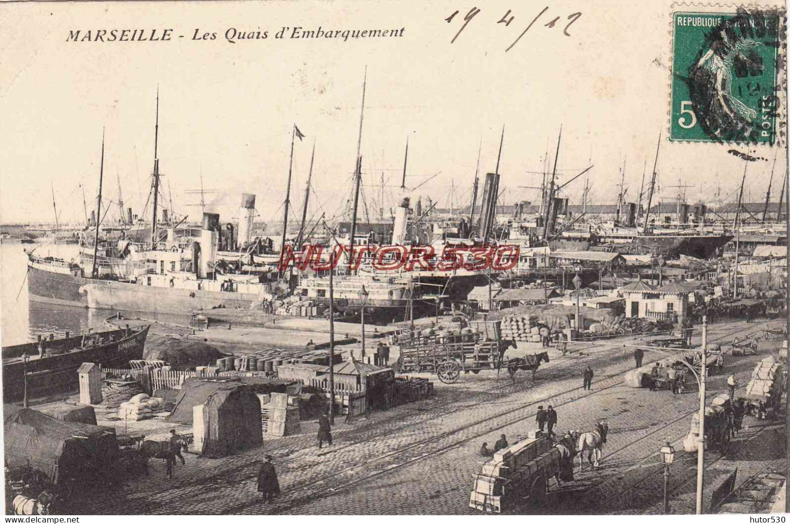 CPA MARSEILLE - LES QUAIS D'EMBARQUEMENT - Joliette, Port Area