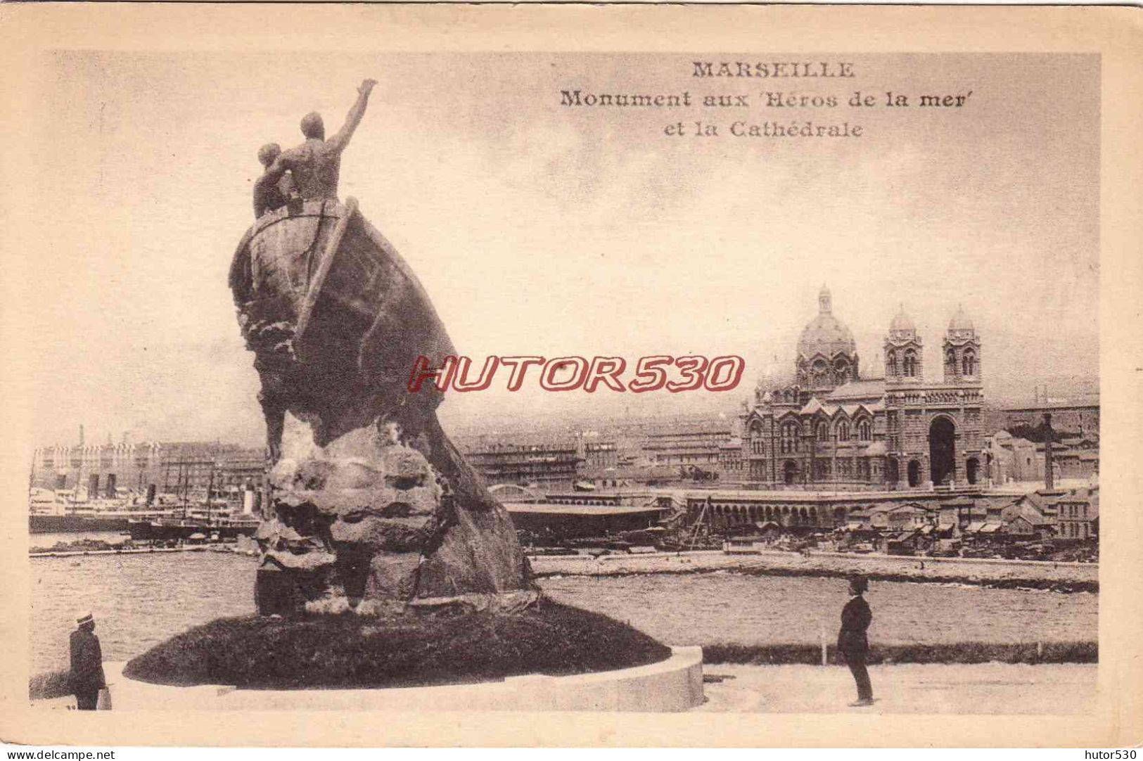 CPA MARSEILLE - MONUMENT AUX HEROS DE LA MER - Monuments