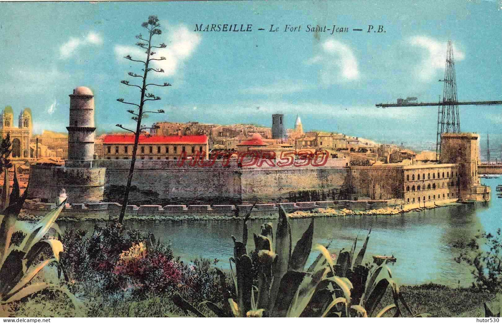 CPA MARSEILLE - LE FORT SAINT JEAN ET LA CATHEDRALE - Oude Haven (Vieux Port), Saint Victor, De Panier