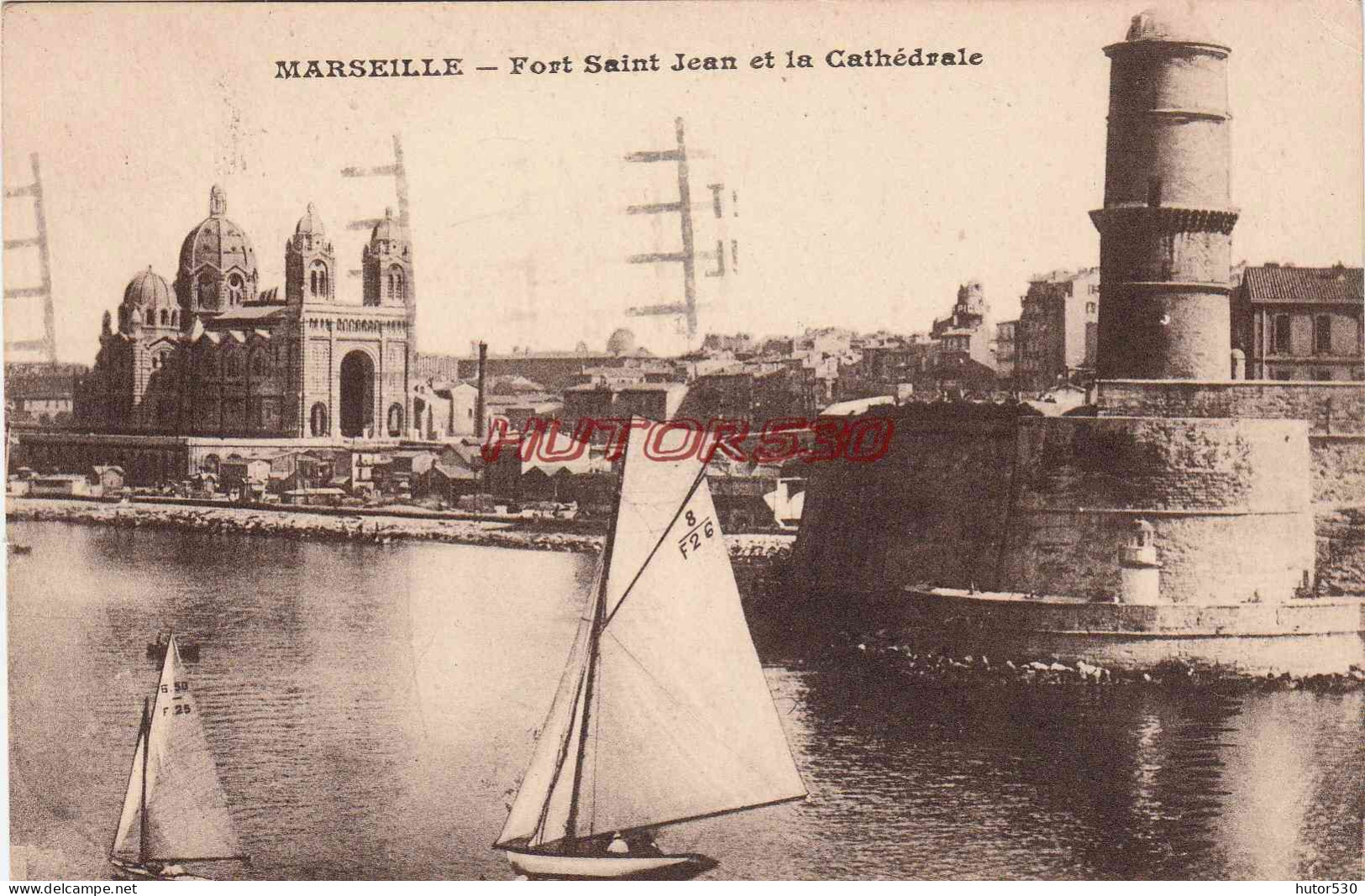 CPA MARSEILLE - LE FORT SAINT JEAN ET LA CATHEDRALE - Alter Hafen (Vieux Port), Saint-Victor, Le Panier
