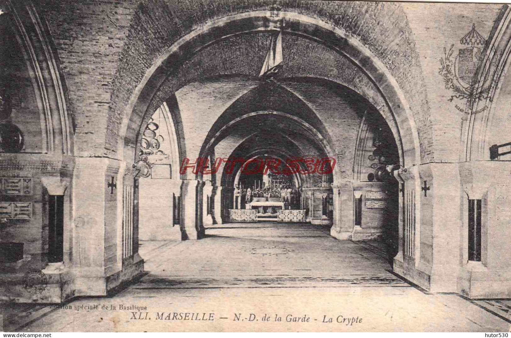 CPA MARSEILLE - ND DE LA GARDE - LA CRYPTE - Notre-Dame De La Garde, Lift En De Heilige Maagd