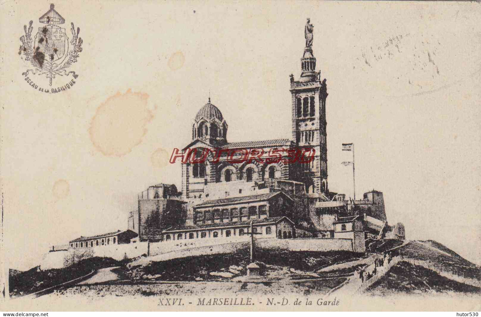 CPA MARSEILLE - NOTRE DAME DE LA GARDE - Notre-Dame De La Garde, Aufzug Und Marienfigur