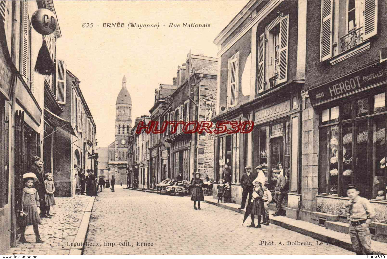 CPA ERNEE - RUE NATIONALE - Ernee