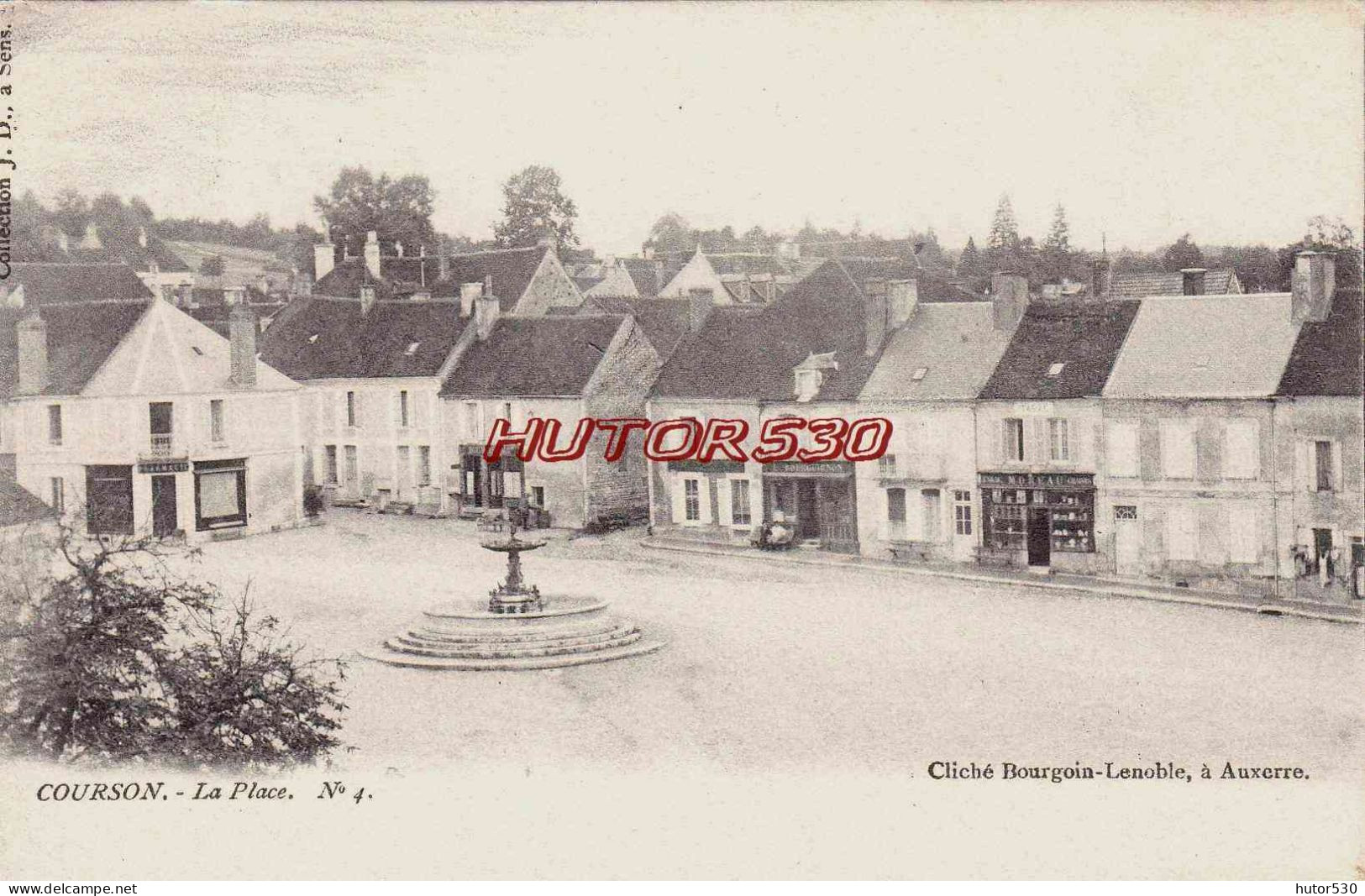 CPA COURSON - LA PLACE NÂ°4 - Courson-les-Carrières