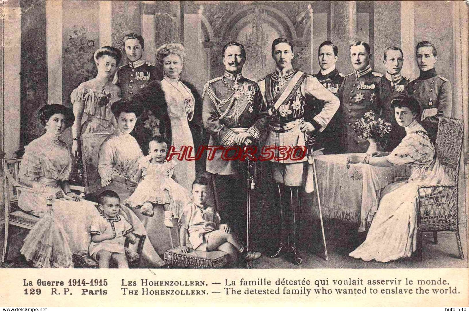 CPA LES HOHENZOLLERN - GUERRE 1914-15 - FAMILLE DETESTEE - Familles Royales